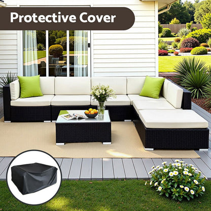 Gardeon 7-Piece Outdoor Sofa Set Wicker Couch Lounge Setting Cover - OZ Home Deals