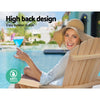 Gardeon Adirondack Outdoor Chairs Wooden Beach Chair Patio Furniture Garden Natural Set of 2 - OZ Home Deals
