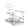 Gardeon Adirondack Outdoor Chairs Wooden Foldable Beach Chair Patio Furniture White - OZ Home Deals
