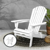 Gardeon Adirondack Outdoor Chairs Wooden Foldable Beach Chair Patio Furniture White - OZ Home Deals