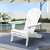 Gardeon Adirondack Outdoor Chairs Wooden Foldable Beach Chair Patio Furniture White - OZ Home Deals
