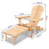 Gardeon Adirondack Outdoor Chairs Wooden Sun Lounge Patio Furniture Garden Natural - OZ Home Deals