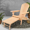 Gardeon Adirondack Outdoor Chairs Wooden Sun Lounge Patio Furniture Garden Natural - OZ Home Deals