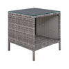 Gardeon Coffee Side Table Wicker Desk Rattan Outdoor Furniture Garden Grey - OZ Home Deals