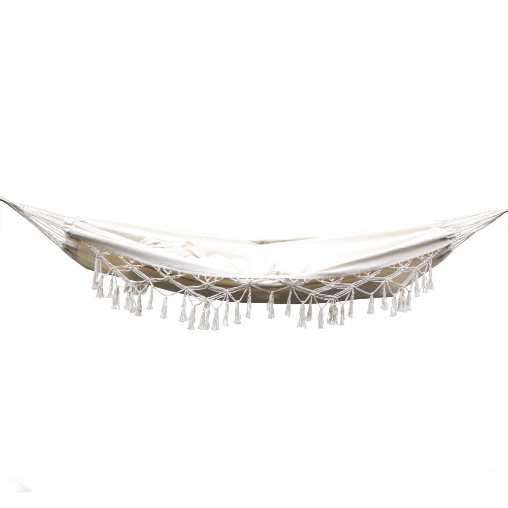 Gardeon Hammock Bed Rope Tassel Outdoor Hammocks Chair Camping - OZ Home Deals