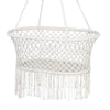 Gardeon Hammock Chair Cotton Swing Chair Outdoor Indoor Cream - OZ Home Deals