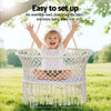 Gardeon Hammock Chair Cotton Swing Chair Outdoor Indoor Cream - OZ Home Deals