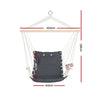 Gardeon Hammock Chair Hanging with Armrest Camping Hammocks Grey - OZ Home Deals