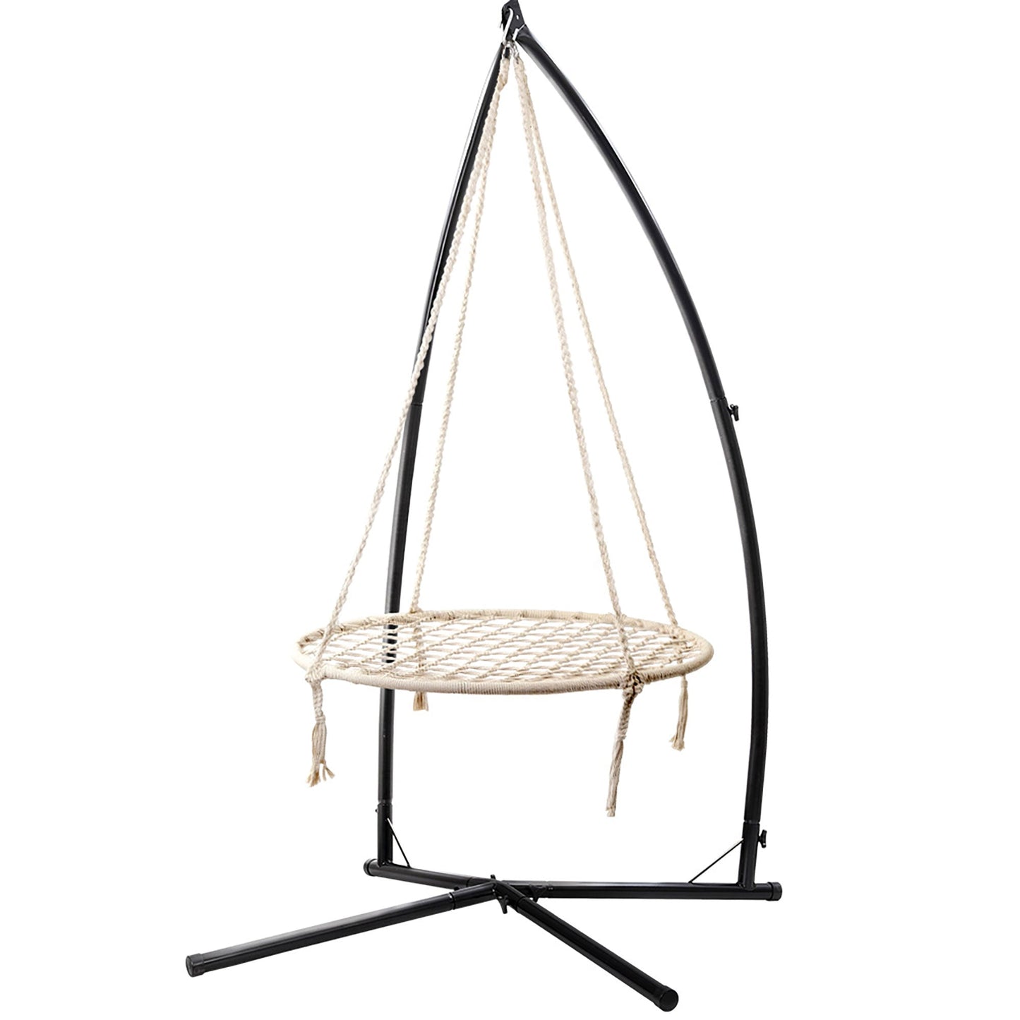 Gardeon Hammock Chair Nest Web Outdoor Swing with Steel Stand 100cm - OZ Home Deals