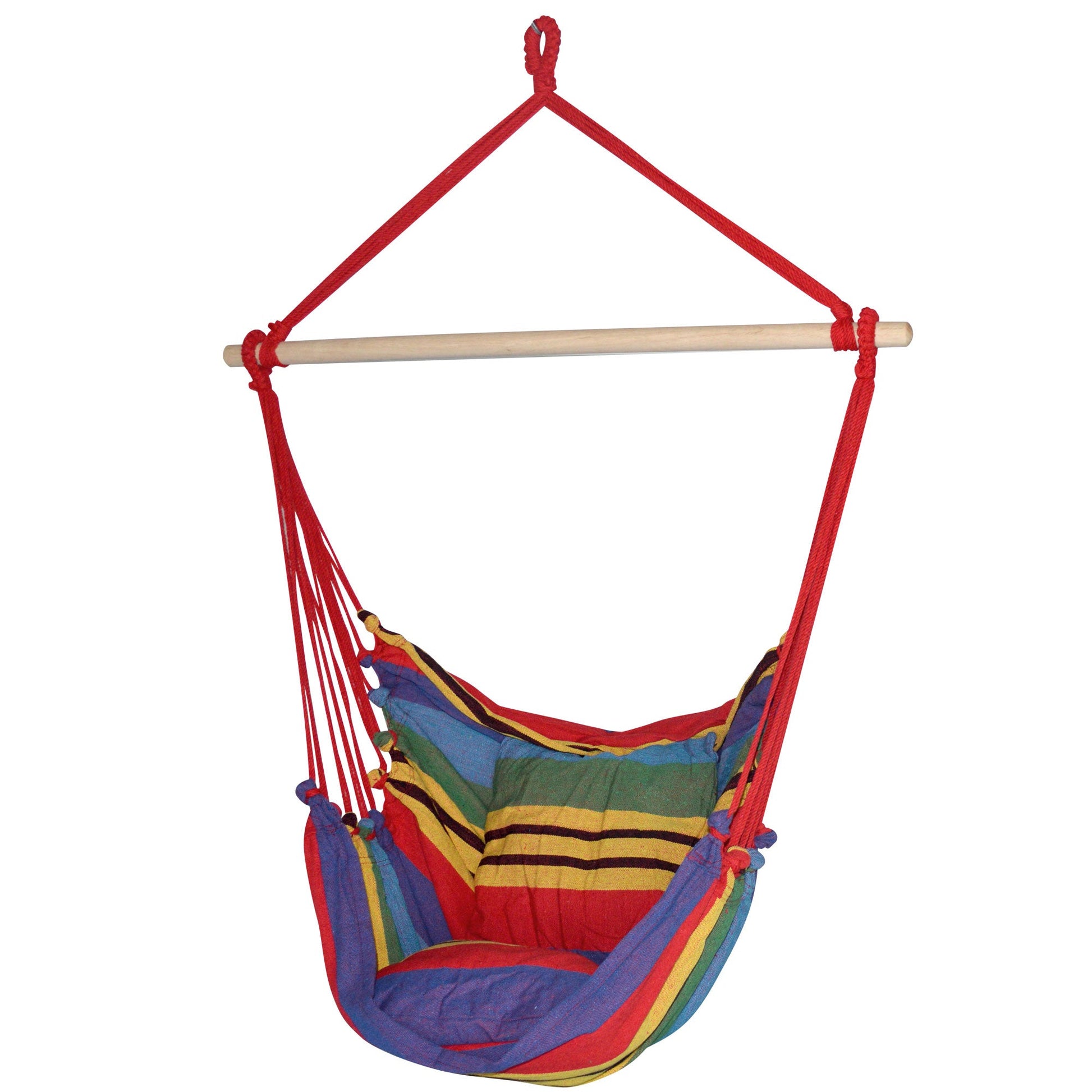 Gardeon Hammock Chair Outdoor Camping Hanging Hammocks Cushion Pillow Rainbow - OZ Home Deals