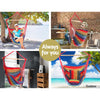 Gardeon Hammock Chair Outdoor Camping Hanging Hammocks Cushion Pillow Rainbow - OZ Home Deals