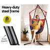 Gardeon Hammock Chair Outdoor Camping Hanging with Steel Stand Rainbow - OZ Home Deals