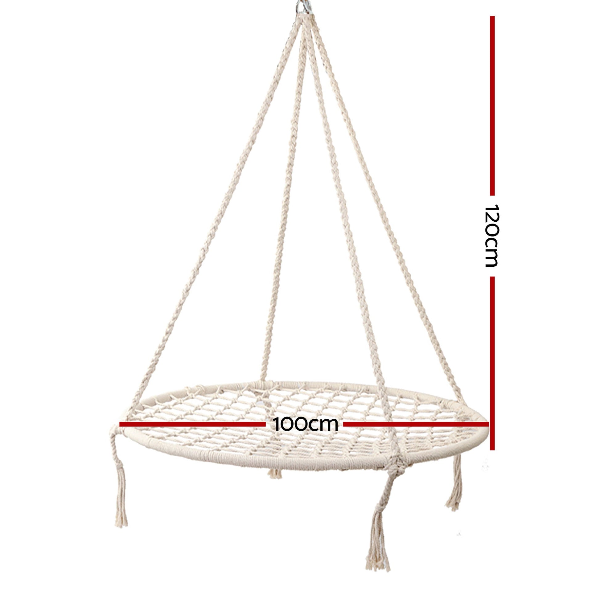 Gardeon Hammock Chair Outdoor Tree Swing Nest Web Hanging Seat 100cm - OZ Home Deals