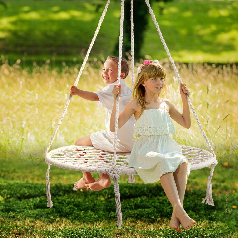 Gardeon Hammock Chair Outdoor Tree Swing Nest Web Hanging Seat 100cm - OZ Home Deals