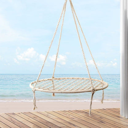 Gardeon Hammock Chair Outdoor Tree Swing Nest Web Hanging Seat 100cm - OZ Home Deals