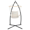 Gardeon Hammock Chair with Steel Stand Armrest Outdoor Hanging Cream - OZ Home Deals