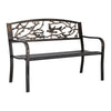 Gardeon Outdoor Bench Seat Garden Steel Outdoor Furniture 3 Seater Park Bronze - OZ Home Deals