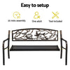 Gardeon Outdoor Bench Seat Garden Steel Outdoor Furniture 3 Seater Park Bronze - OZ Home Deals