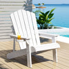 Gardeon Outdoor Chairs HDPE Adirondack Beach Chair Sun Lounge Patio Furniture Garden white - OZ Home Deals