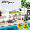 Gardeon Outdoor Chairs HDPE Adirondack Beach Chair Sun Lounge Patio Furniture Garden white - OZ Home Deals