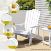 Gardeon Outdoor Chairs HDPE Adirondack Beach Chair Sun Lounge Patio Furniture Garden white - OZ Home Deals