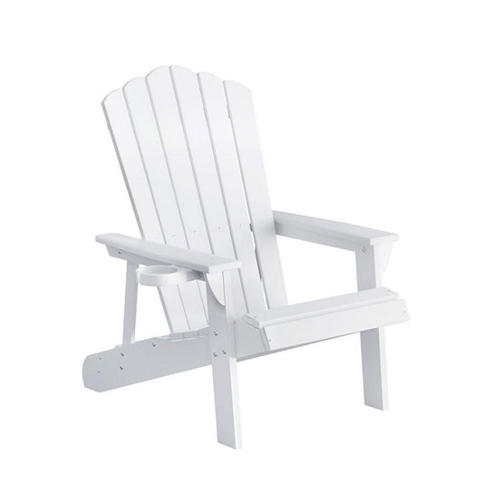 Gardeon Outdoor Chairs HDPE Adirondack Beach Chair Sun Lounge Patio Furniture Garden white - OZ Home Deals