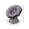 Gardeon Outdoor Chairs Outdoor Furniture Papasan Chair Wicker Patio Garden Grey - OZ Home Deals