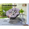 Gardeon Outdoor Chairs Outdoor Furniture Papasan Chair Wicker Patio Garden Grey - OZ Home Deals