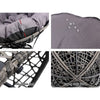 Gardeon Outdoor Chairs Outdoor Furniture Papasan Chair Wicker Patio Garden Grey - OZ Home Deals