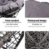 Gardeon Outdoor Chairs Outdoor Furniture Papasan Chair Wicker Patio Garden Grey - OZ Home Deals