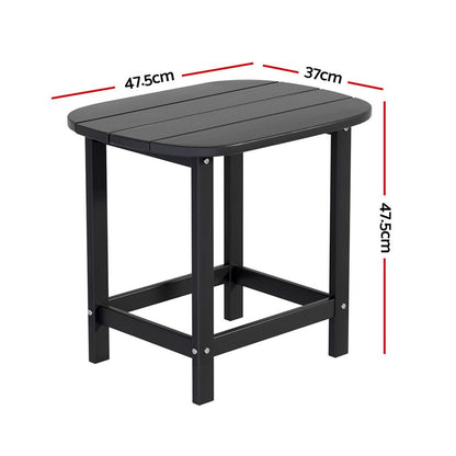 Gardeon Outdoor Coffee Side Table HDPE Desk Patio Furniture Camping Garden Black - OZ Home Deals