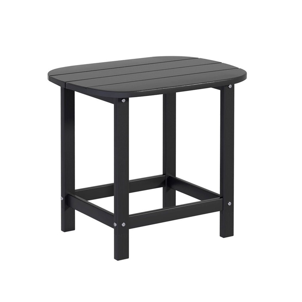 Gardeon Outdoor Coffee Side Table HDPE Desk Patio Furniture Camping Garden Black - OZ Home Deals