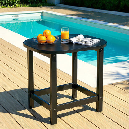 Gardeon Outdoor Coffee Side Table HDPE Desk Patio Furniture Camping Garden Black - OZ Home Deals