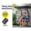 Gardeon Outdoor Egg Swing Chair Wicker Furniture Pod Stand Canopy 2 Seater Grey - OZ Home Deals