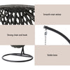 Gardeon Outdoor Egg Swing Chair Wicker Rattan Furniture Pod Stand Cushion Black - OZ Home Deals
