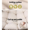 Gardeon Outdoor Egg Swing Chair Wicker Rattan Furniture Pod Stand Cushion Latte - OZ Home Deals