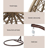 Gardeon Outdoor Egg Swing Chair Wicker Rattan Furniture Pod Stand Cushion Latte - OZ Home Deals