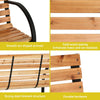 Gardeon Outdoor Garden Bench Seat 120cm Wooden Steel 2 Seater Patio Furniture Natural - OZ Home Deals