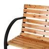 Gardeon Outdoor Garden Bench Seat 120cm Wooden Steel 2 Seater Patio Furniture Natural - OZ Home Deals