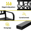 Gardeon Outdoor Garden Bench Seat Outdoor Furniture Steel 2 Seater Park Black - OZ Home Deals