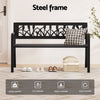 Gardeon Outdoor Garden Bench Seat Outdoor Furniture Steel 2 Seater Park Black - OZ Home Deals