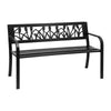 Gardeon Outdoor Garden Bench Seat Outdoor Furniture Steel 2 Seater Park Black - OZ Home Deals