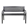 Gardeon Outdoor Garden Bench Seat Steel Outdoor Furniture 2 Seater Park Black - OZ Home Deals