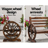 Gardeon Outdoor Garden Bench Wooden 2 Seat Wagon Chair Patio Furniture Brown - OZ Home Deals