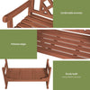 Gardeon Outdoor Garden Bench Wooden Chair 2 Seat Patio Furniture Lounge Natural - OZ Home Deals