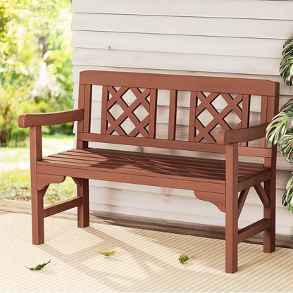 Gardeon Outdoor Garden Bench Wooden Chair 2 Seat Patio Furniture Lounge Natural - OZ Home Deals