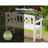 Gardeon Outdoor Garden Bench Wooden Chair 2 Seat Patio Furniture Lounge White - OZ Home Deals