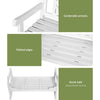 Gardeon Outdoor Garden Bench Wooden Chair 2 Seat Patio Furniture Lounge White - OZ Home Deals