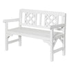 Gardeon Outdoor Garden Bench Wooden Chair 2 Seat Patio Furniture Lounge White - OZ Home Deals