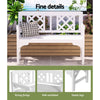 Gardeon Outdoor Garden Bench Wooden Chair 2 Seat Patio Furniture Lounge White - OZ Home Deals